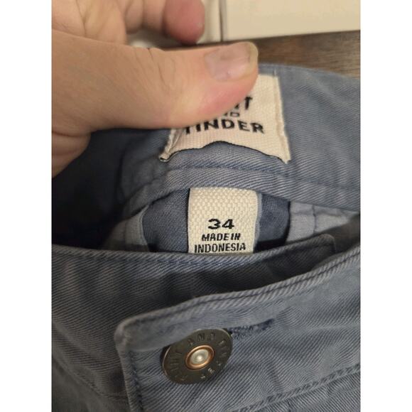 Men's Blue Flat Front Shorts - Picture 3 of 7